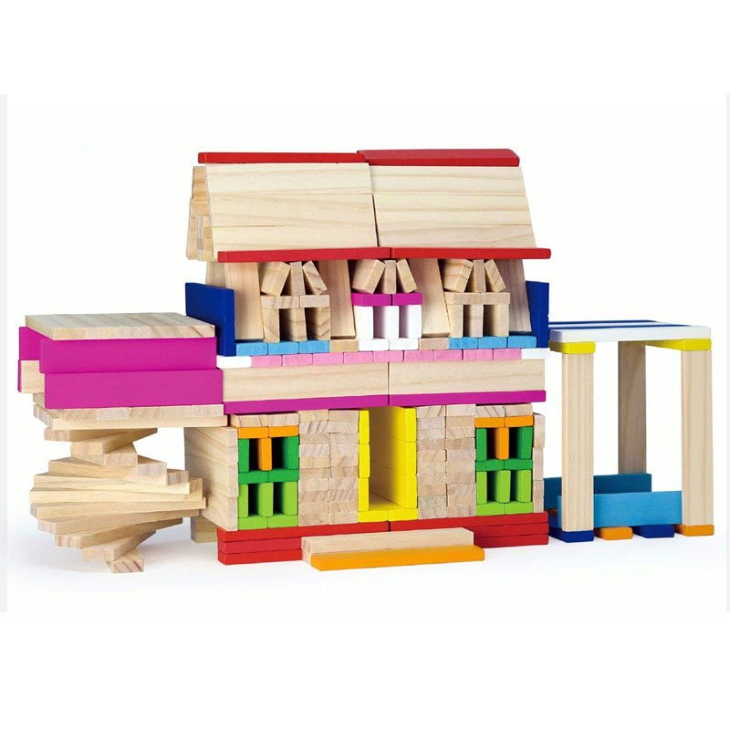 Cuburi creative din lemn 250 buc, Viga Toys - Publisol.ro