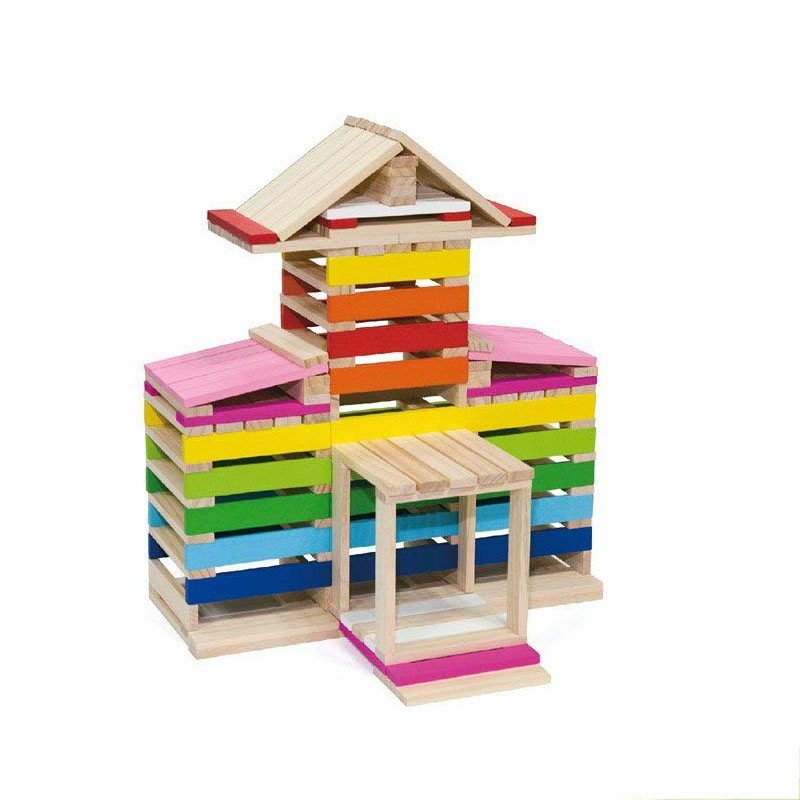 Cuburi creative din lemn 250 buc, Viga Toys - Publisol.ro