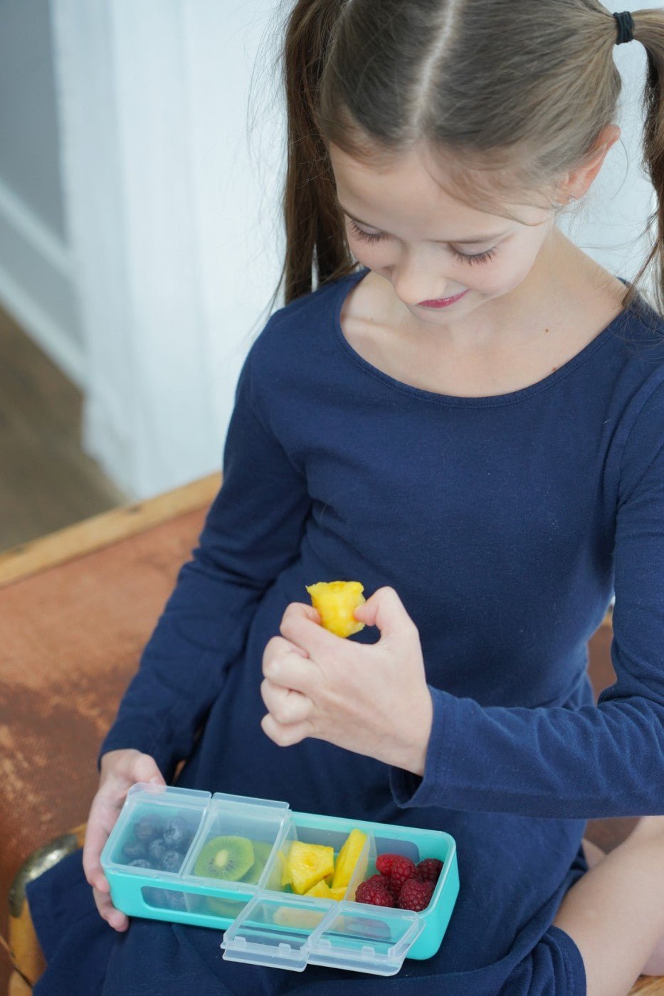 Cutie snack 4 compartimente, blue, Melii - Publisol.ro