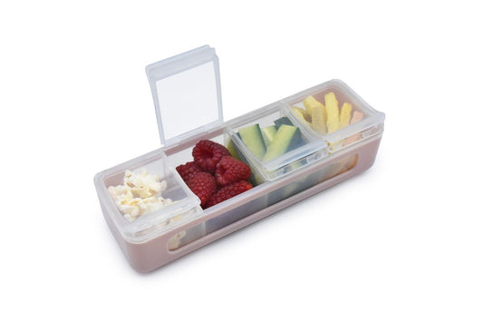 Cutie snack 4 compartimente, roz, Melii - Publisol.ro