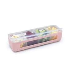 Cutie snack 4 compartimente, roz, Melii - Publisol.ro