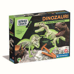 Descopera dinozaurul t-rex & triceraptor fluo stiinta si joaca, AS - Publisol.ro