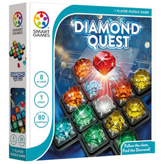 Diamond Quest, joc de logica cu 80 de provocari, 8+ ani, editie internationala, Smart Games - Publisol.ro