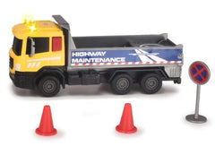 Dickie echipa de utilaje camion cu semne de circulatie 17cm, Simba - Publisol.ro