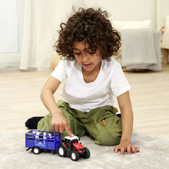 Dickie massey ferguson tractor si remorca cu sunete si lumini, Simba - Publisol.ro