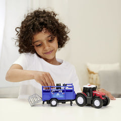 Dickie massey ferguson tractor si remorca cu sunete si lumini, Simba - Publisol.ro