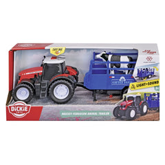 Dickie massey ferguson tractor si remorca cu sunete si lumini, Simba - Publisol.ro