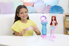 Disney princess papusa ariel si masuta de machiaj cu surprize, Mattel - Publisol.ro