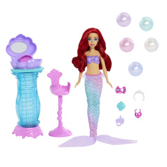 Disney princess papusa ariel si masuta de machiaj cu surprize, Mattel - Publisol.ro