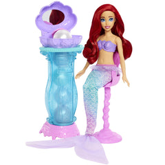 Disney princess papusa ariel si masuta de machiaj cu surprize, Mattel - Publisol.ro