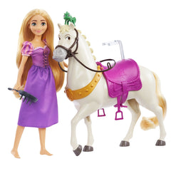 Disney princess set papusa rapunzel si calul maximus, Mattel - Publisol.ro