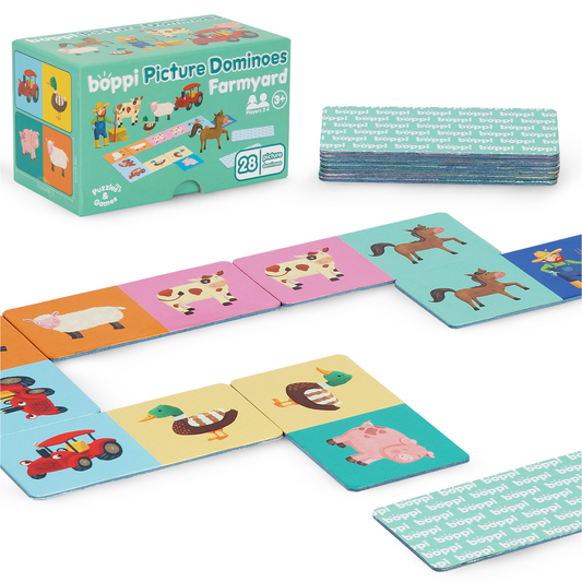 Domino cu Imagini Boppi, 28 piese, Ferma - boppi