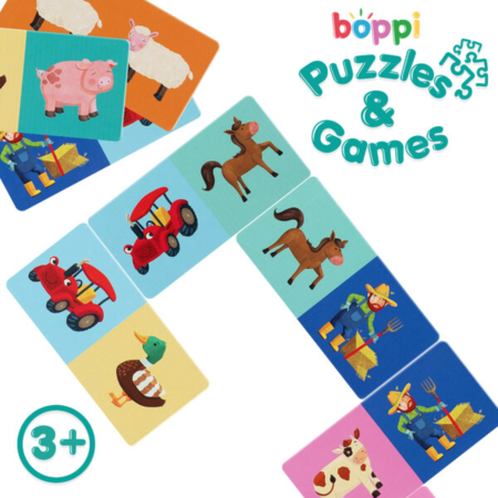 Domino cu Imagini Boppi, 28 piese, Ferma - boppi