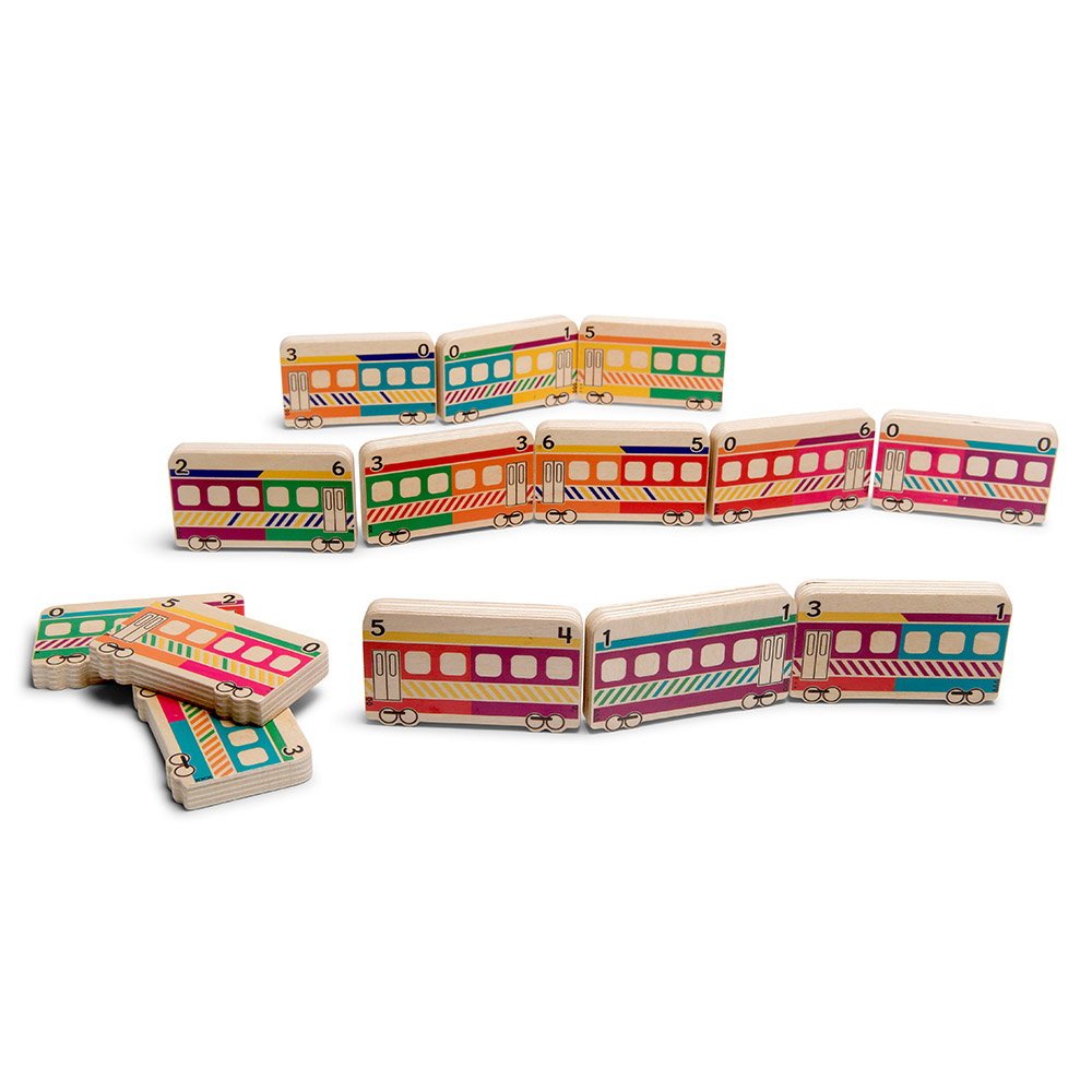 Domino Train, joc educativ din lemn, BS Toys - Publisol.ro