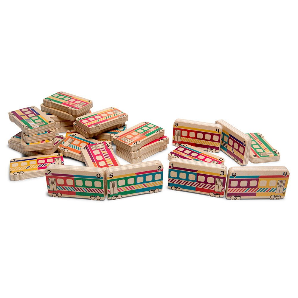 Domino Train, joc educativ din lemn, BS Toys - Publisol.ro