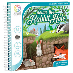 Down the Rabbit Hole, joc de logica cu 48 de provocari, 5+ ani, editie internationala, Smart Games - Publisol.ro