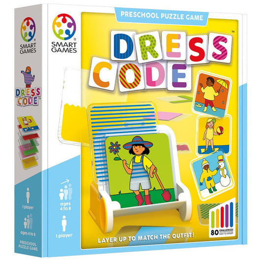 Dress Code, joc de logica cu 80 de provocari, 4+ ani, editie internationala, Smart Games - Publisol.ro