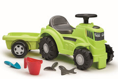 Ecoiffier tractor ride on cu remorca 85 cm - Publisol.ro