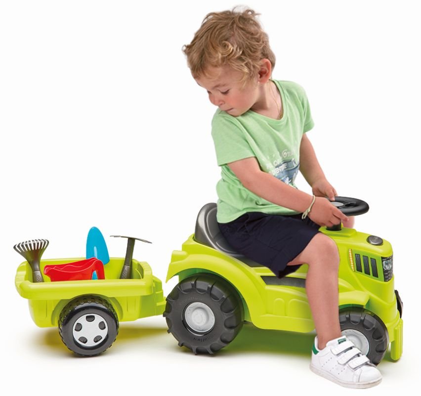 Ecoiffier tractor ride on cu remorca 85 cm - Publisol.ro