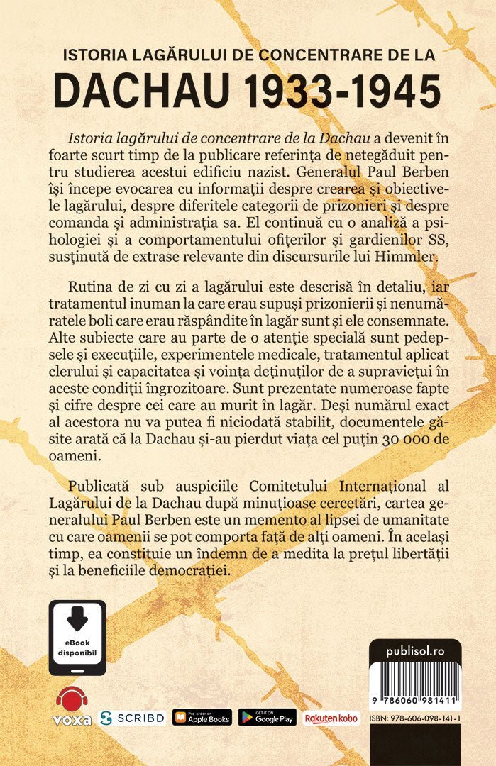 Ed. digitala - Istoria lagărului de concentrare de la DACHAU 1933 - 1945 - Paul Berben - PDF - Publisol.ro