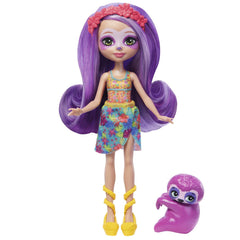 Enchantimals papusi si animalute sabindra sloth si hang, Mattel - Publisol.ro
