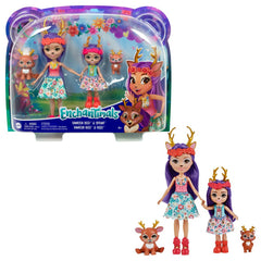 Enchantimals set papusi surori si animalutele lor danessa deer si sprint si danetta deer si fleet, Mattel - Publisol.ro