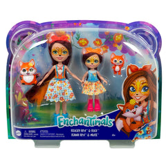 Enchantimals set papusi surori si animalutele lor felicity fox si flick si feana fox si mixte, Mattel - Publisol.ro