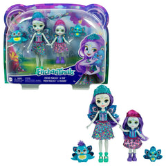Enchantimals set papusi surori si animalutele lor patter peacock si flap si piera peacock si feather, Mattel - Publisol.ro