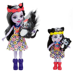 Enchantimals set papusi surori si animalutele lor sage skunk si caper si sabella skunk si striper, Mattel - Publisol.ro