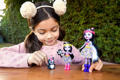 Enchantimals set papusi surori si animalutele lor sage skunk si caper si sabella skunk si striper, Mattel - Publisol.ro