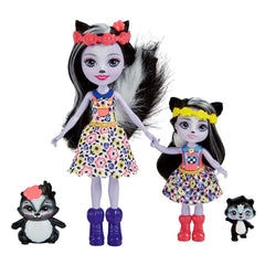 Enchantimals set papusi surori si animalutele lor sage skunk si caper si sabella skunk si striper, Mattel - Publisol.ro