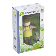 Figurina Amy si iepurasul, din lemn premium - cu membre ajustabile - Tender Leaf Toys - Publisol.ro