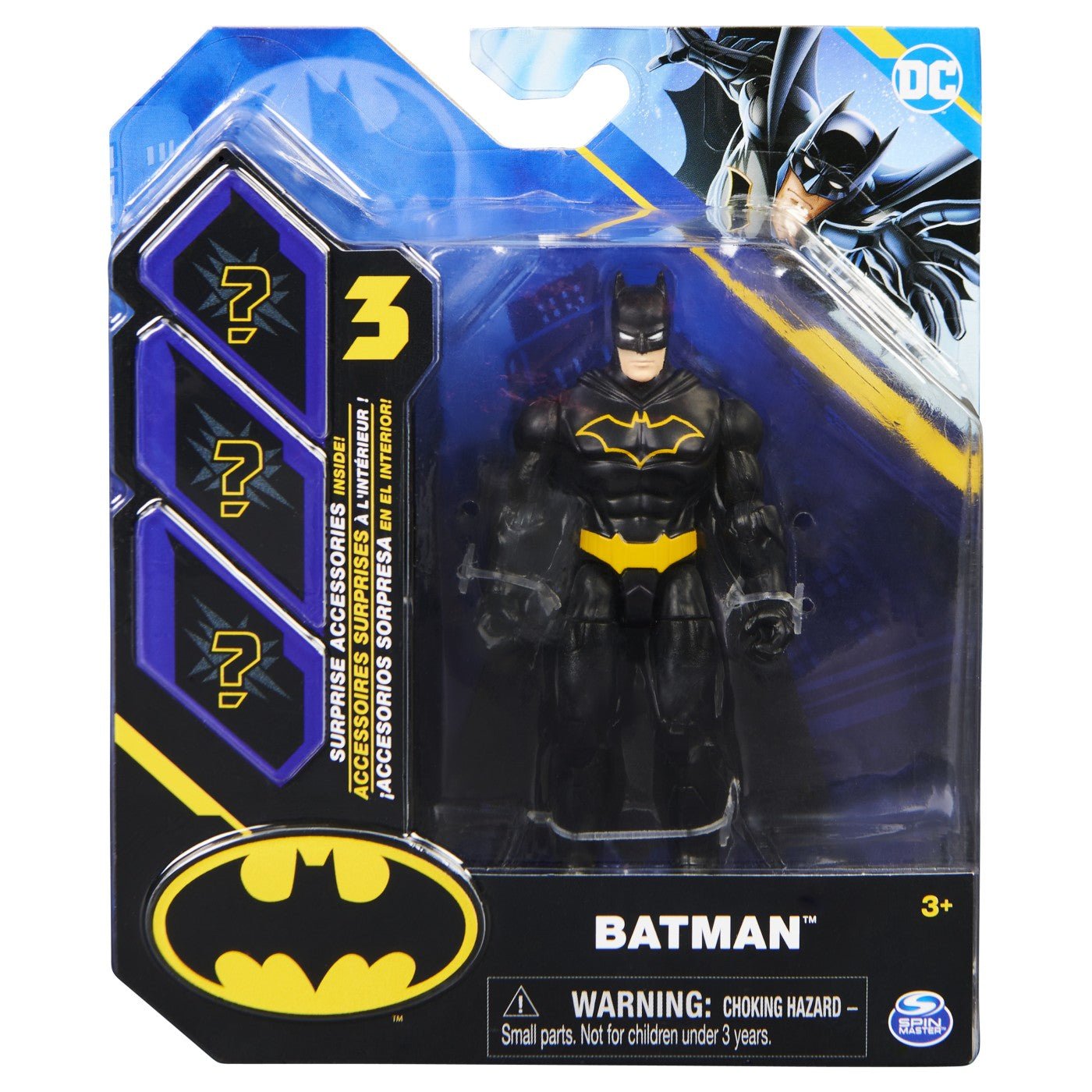 Figurina batman articulata 10cm cu 3 accesorii surpriza, Spin Master - Publisol.ro