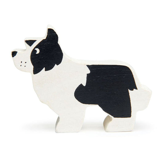 Figurina Catelus, din lemn premium - English Shepherd Dog - Tender Leaf Toys - Publisol.ro