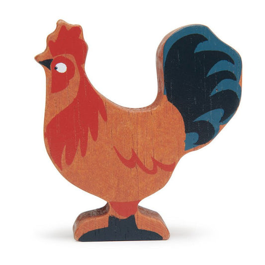 Figurina Cocos, din lemn premium - Rooster - Tender Leaf Toys - Publisol.ro