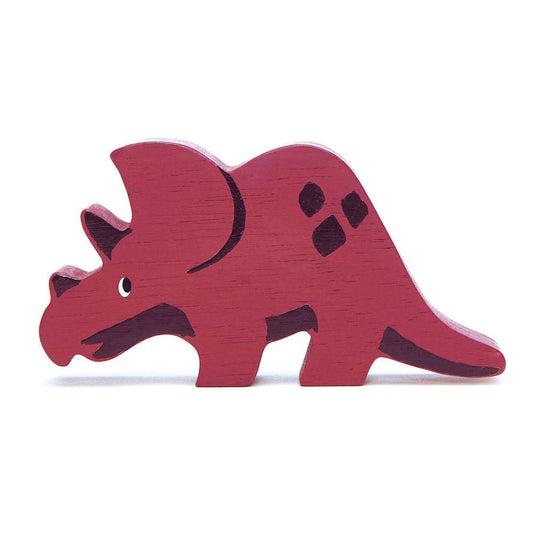 Figurina dinozaur Triceratops, din lemn premium - Triceratops - Tender Leaf Toys - Publisol.ro