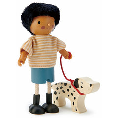 Figurina Domnul Forrester si cainele, din lemn premium - cu membre ajustabile - Tender Leaf Toys - Publisol.ro