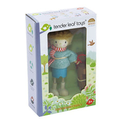 Figurina Domnul Goodwood si cainele, din lemn premium - cu membre ajustabile - Tender Leaf Toys - Publisol.ro