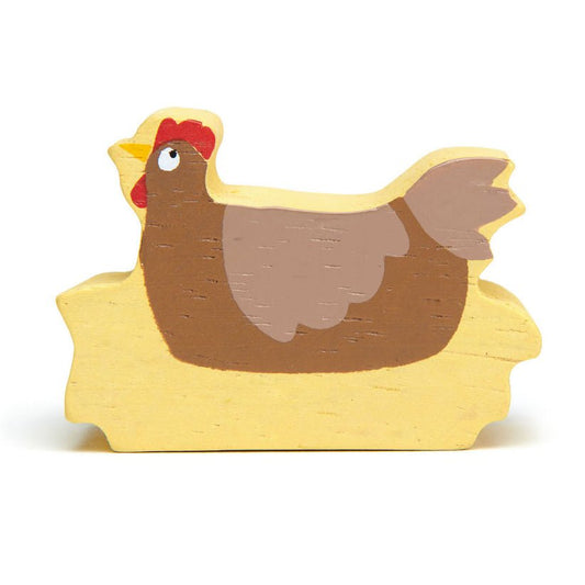 Figurina Gaina, din lemn premium - Chicken - Tender Leaf Toys - Publisol.ro