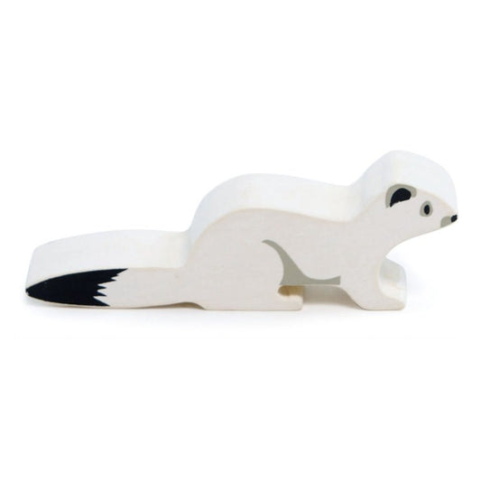 Figurina Hermina, din lemn premium - White Stoat - Tender Leaf Toys - Publisol.ro