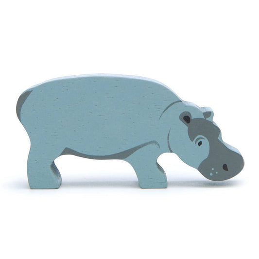 Figurina Hipopotam, din lemn premium - Hippopotamus - Tender Leaf Toys - Publisol.ro