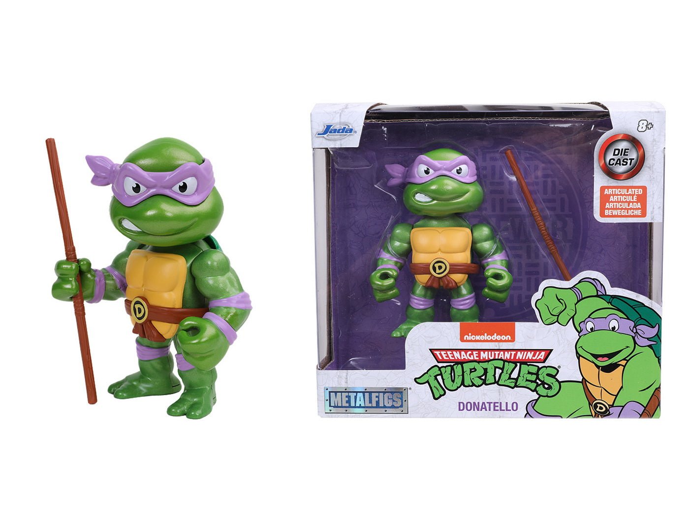 Figurina metalica testoasele ninja donatello, Simba - Publisol.ro