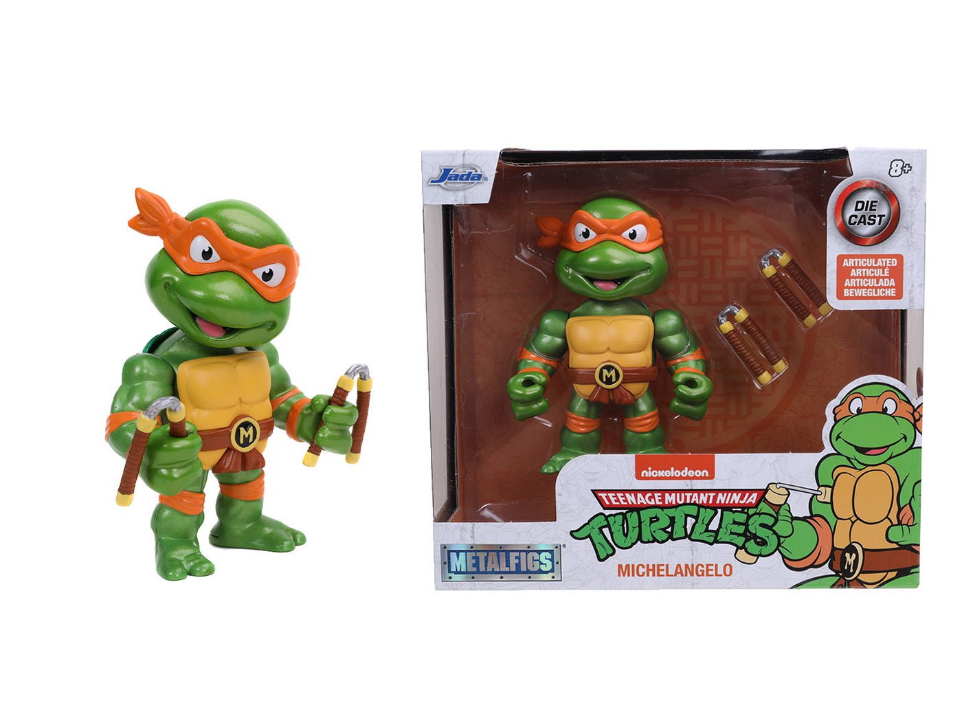 Figurina metalica testoasele ninja michelangelo, Simba - Publisol.ro
