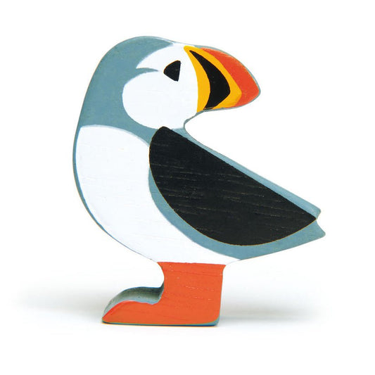 Figurina Papagal de mare, din lemn premium - Puffin - Tender Leaf Toys - Publisol.ro