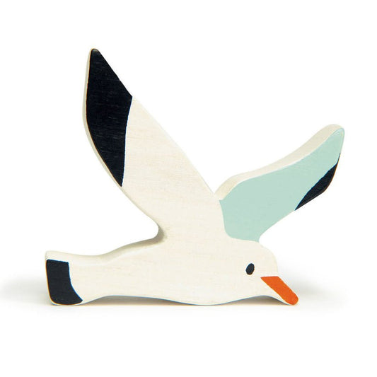 Figurina Pescarus, din lemn premium - Sea Gull - Tender Leaf Toys - Publisol.ro