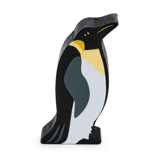 Figurina Pinguin regal, din lemn premium - King Penguin - Tender Leaf Toys - Publisol.ro