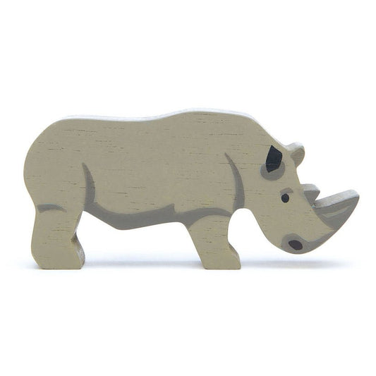 Figurina Rinocer, din lemn premium - Rhinoceros - Tender Leaf Toys - Publisol.ro