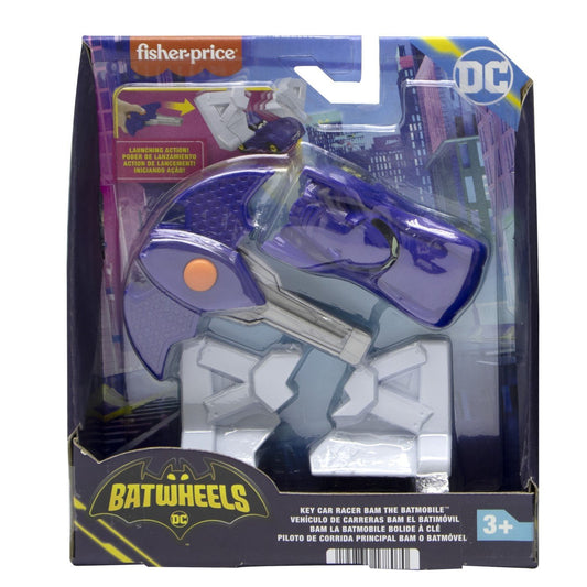 Fisher price batwheels masinuta albastra scara 1:55, Mattel - Publisol.ro