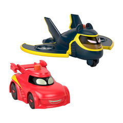 Fisher price batwheels set 2 masinute cu lumini redbird si batwing scara 1:55, Mattel - Publisol.ro