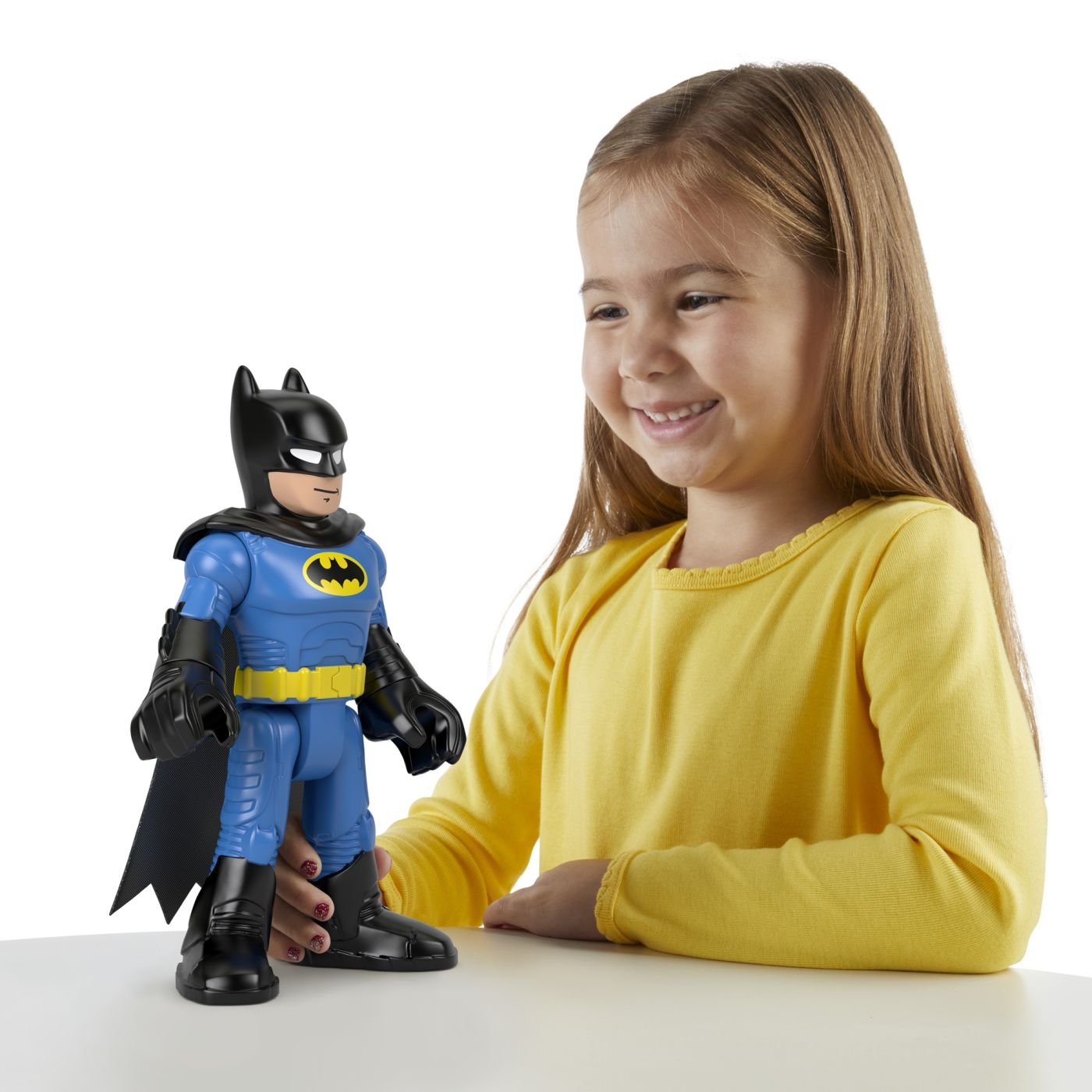 Fisher price imaginext dc super friends figurina batman xl cu costum albastru, Mattel - Publisol.ro